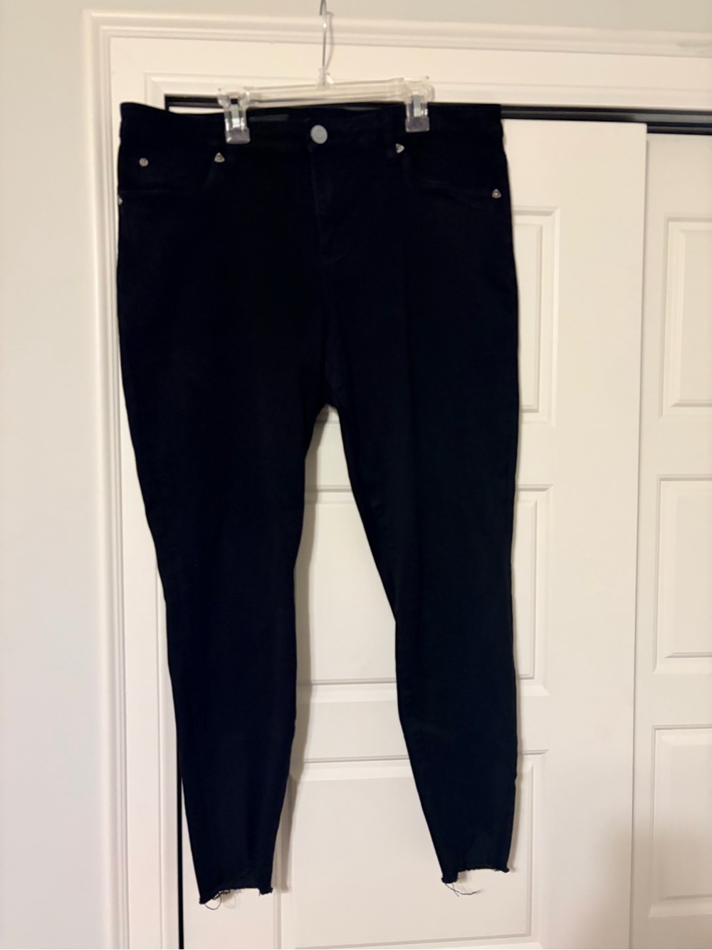 KUT from the Kloth Carlo Ankle Skinny Pants Black Size 16